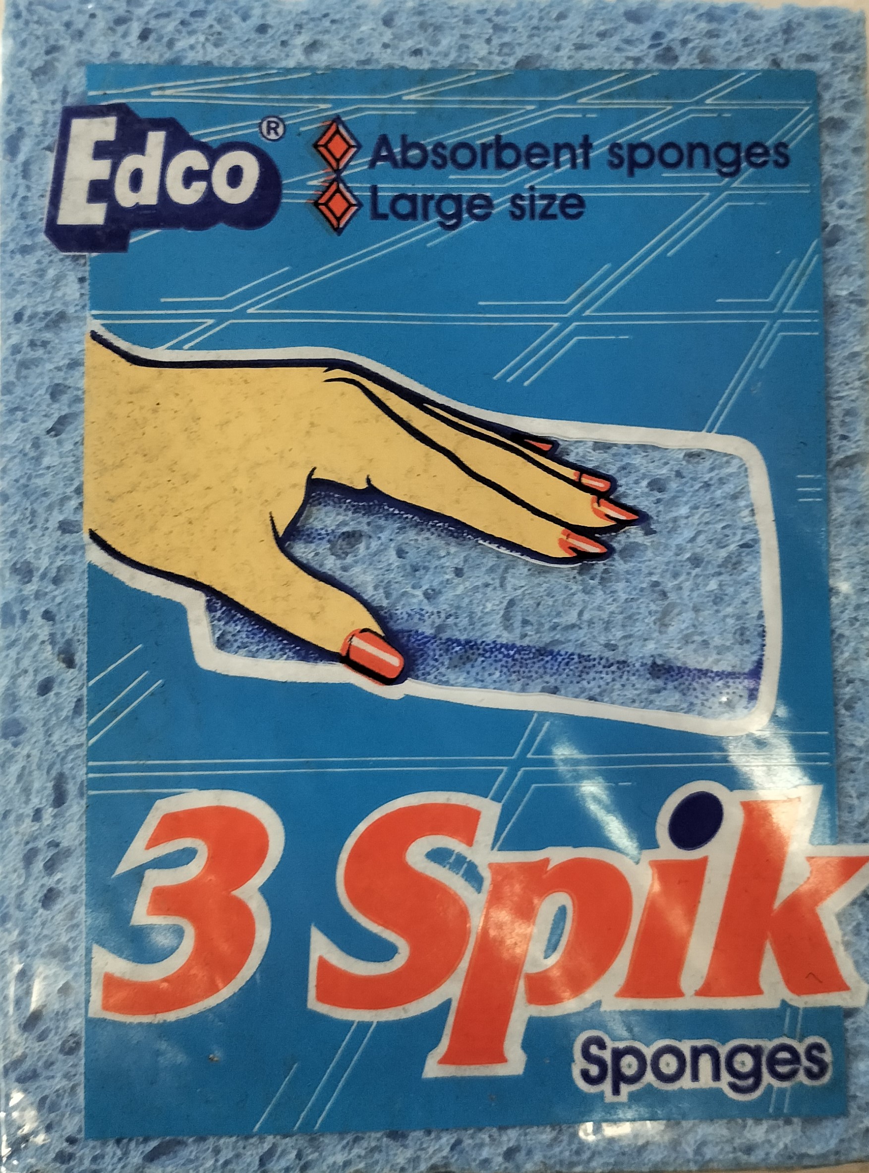 Spik Sponges 160x120x10mm Blue Pack of 3